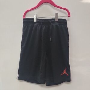 Jordan Kids Black and Red Shorts